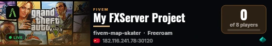 My FXServer Project live status badge