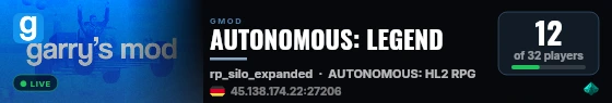 AUTONOMOUS: LEGEND live status badge