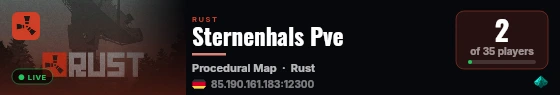 Sternenhals Pve live status badge