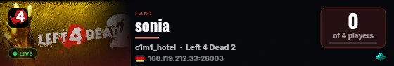 sonia live status badge
