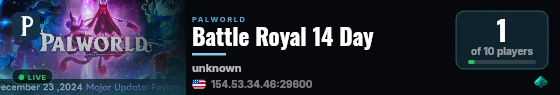 Battle Royal 14 Day live status badge