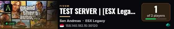 TEST SERVER | [ESX Legacy] live status badge