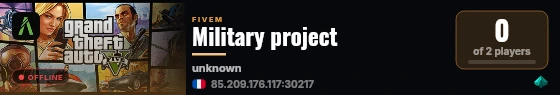 Military project live status badge
