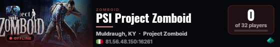 PSI Project Zomboid live status badge