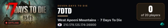 7DTD live status badge