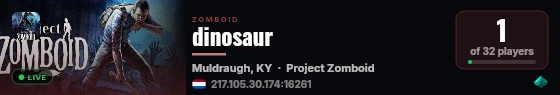 dinosaur live status badge
