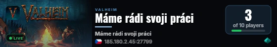 Máme rádi svoji práci live status badge