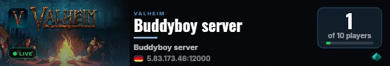 Buddyboy server live status badge