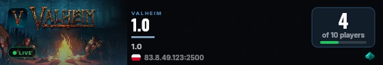 1.0 live status badge