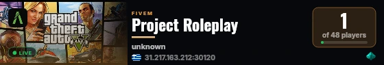 Project Roleplay live status badge