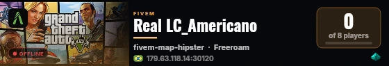 Real LC_Americano live status badge