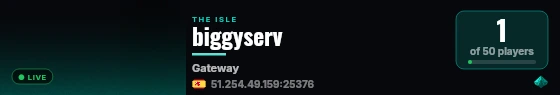 biggyserv live status badge