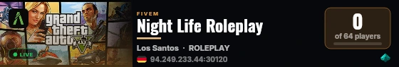 Night Life Roleplay live status badge