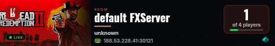 default FXServer live status badge