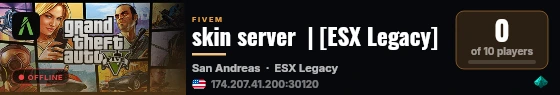 skin server  | [ESX Legacy] live status badge