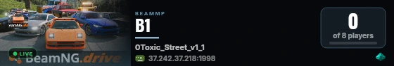 B1 live status badge