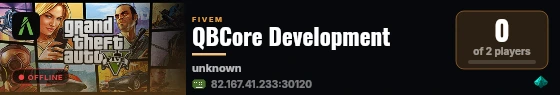QBCore Development live status badge