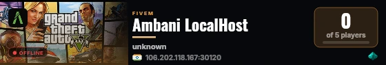 Ambani LocalHost live status badge