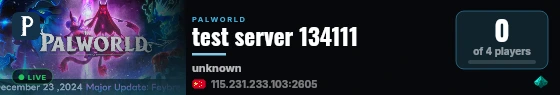 test server 134111 live status badge