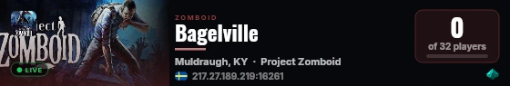 Bagelville live status badge