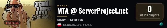 MTA @ ServerProject.net live status badge