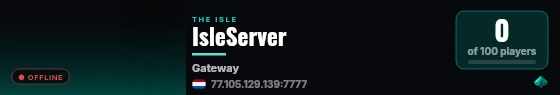 IsleServer live status badge