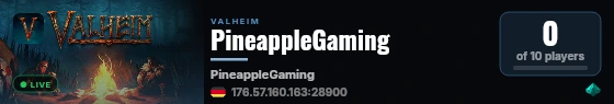 PineappleGaming live status badge