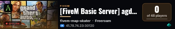[FiveM Basic Server] agdhigte test live status badge