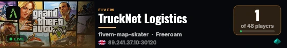 TruckNet Logistics live status badge