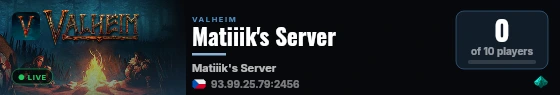 Matiiik's Server live status badge