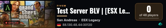 Test Server BLV | [ESX Legacy] live status badge