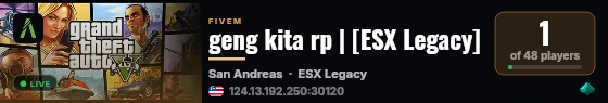 geng kita rp | [ESX Legacy] live status badge