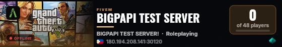 BIGPAPI TEST SERVER live status badge