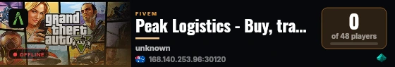 Peak Logistics - Buy, transport, sell live status badge