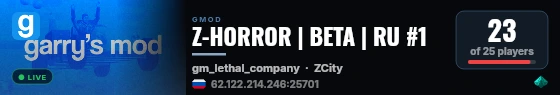 Z-HORROR | BETA | RU #1 live status badge