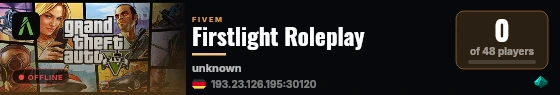 Firstlight Roleplay live status badge