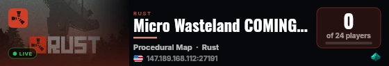 Micro Wasteland COMING SOON live status badge