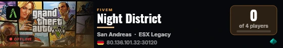 Night District live status badge