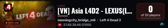 [VN] Asia L4D2 - LEXUS(LEXUS-VN) live status badge