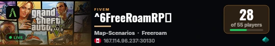 ^6FreeRoamRP🍑 live status badge