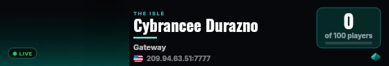 A Cybrancee server live status badge