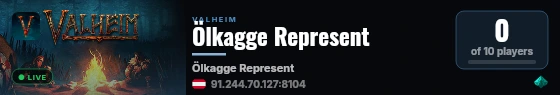 Ölkagge Represent live status badge