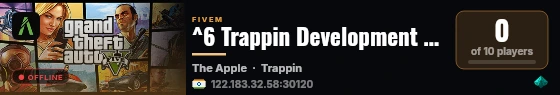 ^6 Trappin Development Server live status badge