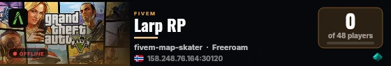 Larp RP live status badge