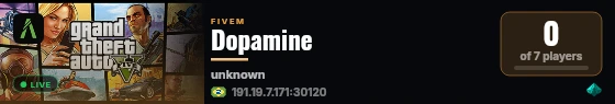 Dopamine live status badge