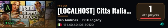 [LOCALHOST] Citta Italiana live status badge