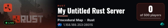 My Untitled Rust Server live status badge