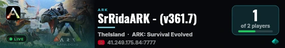 SrRidaARK - (v361.7) live status badge