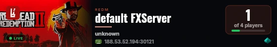 default FXServer live status badge