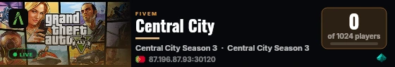 Central City live status badge
